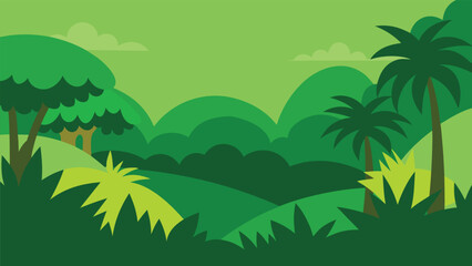 vector illustration of a tropical landscape