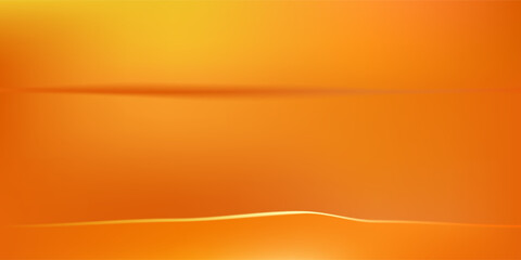 3d abstract autumn studio room background. Orange, brown dark gradient empty wall backdrop. Back ground horizontal mockup product season presentation.