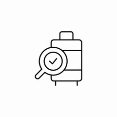 luggage checked ok icon sign vector
