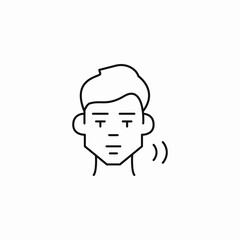 man listening sound icon sign vector