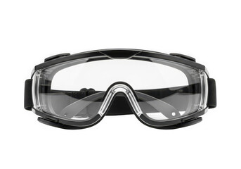 Safety goggles provide eye protection, isolated on transparent background