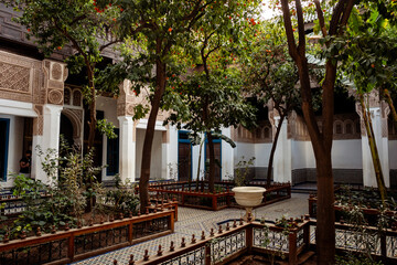 Obraz premium Garten im Bahia Palast Marrakesch