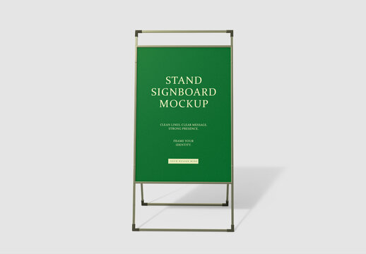 Advertising A-Frame Board Stand Signboard Mockup