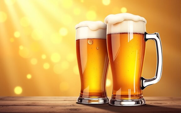 Vector illustration International Beer Day Editable Post Banner Template - Beer, Cheers, Party. High quality
