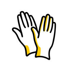 Latex Gloves – Hand Drawing Icon for Web and Graphic Design