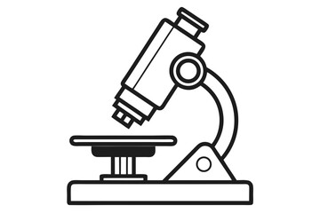 microscope black and white silhouette