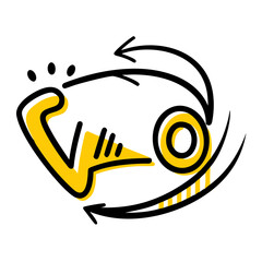 Law of Motion – Hand Drawing Icon for Web and Graphic Design