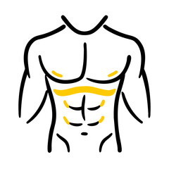 Male Body – Hand Drawing Icon for Web and Graphic Design