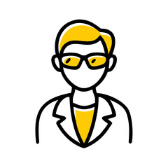 Optometrist – Hand Drawing Icon for Web and Graphic Design