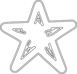 Star line drawing style