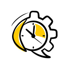Time Control – Hand Drawing Icon for Web and Graphic Design