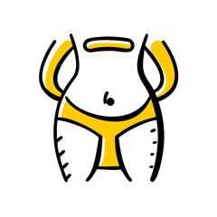 Weight Gain &ndash; Hand Drawing Icon for Web and Graphic Design