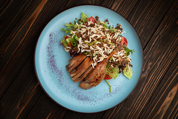 Warm Duck Confit Salad on a Plate
