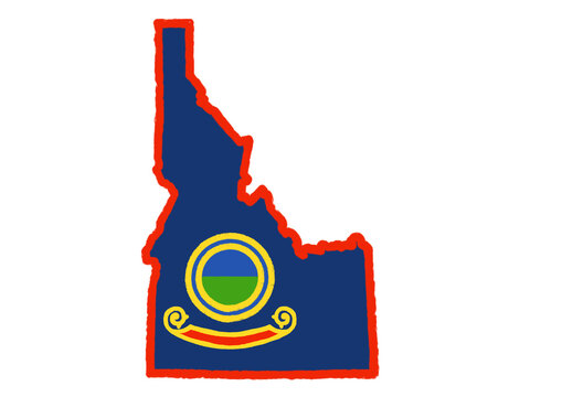 Idaho state vector map &ndash; clean flat design illustration of US state silhouette, ideal for infographics, web design, education, prints, or creative projects