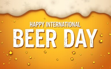 happy international beer day vector illustration. High quality