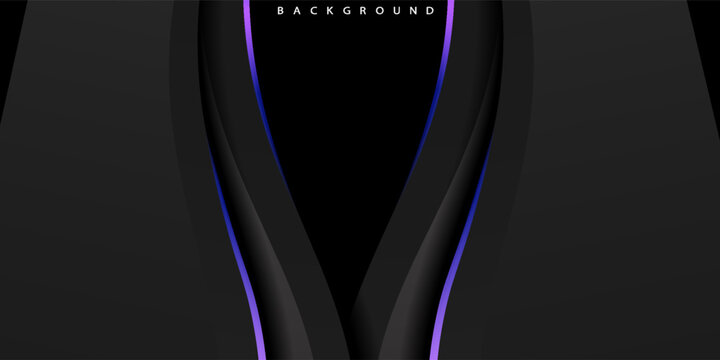 A mesmerizing 3D rendering depicting a dark tunnel formed by swirling blue and black neon lines, creating an abstract background that draws the viewer into its depths.