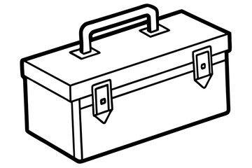 Black box vector isolated on white with handles, a printer icon, or a storage container illustration