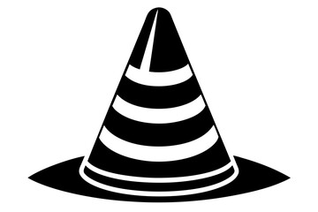  traffic cones isolated on white symbolize road construction safety, warning of danger and indicating a work zone barrier