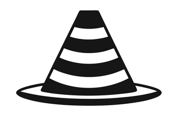  traffic cones isolated on white symbolize road construction safety, warning of danger and indicating a work zone barrier