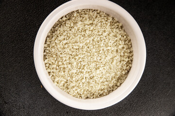 Food salt crystals sea food salt spices food additive gourmet food background on the table rustic food top view copy space