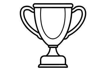 trophy cup, an isolated shiny metal object, symbolizes a champion's victory and the prize for first place in a competition