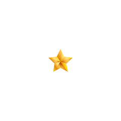 3d golden star