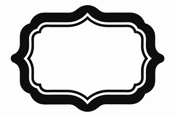 Retro vector frame and border design set with ornate floral patterns for vintage labels, cards, or invitations