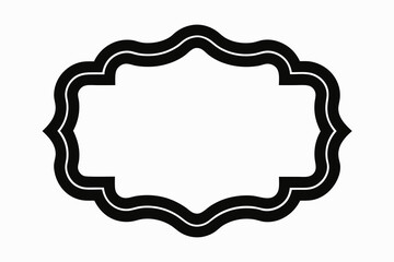 Retro vector frame and border design set with ornate floral patterns for vintage labels, cards, or invitations