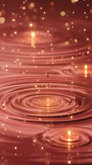 Rippling water surface with golden sparkles, creating a festive atmosphere for Diwali celebrations. The warm tones enhance the celebratory mood.