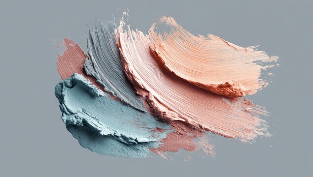 Abstract paint strokes of muted colors