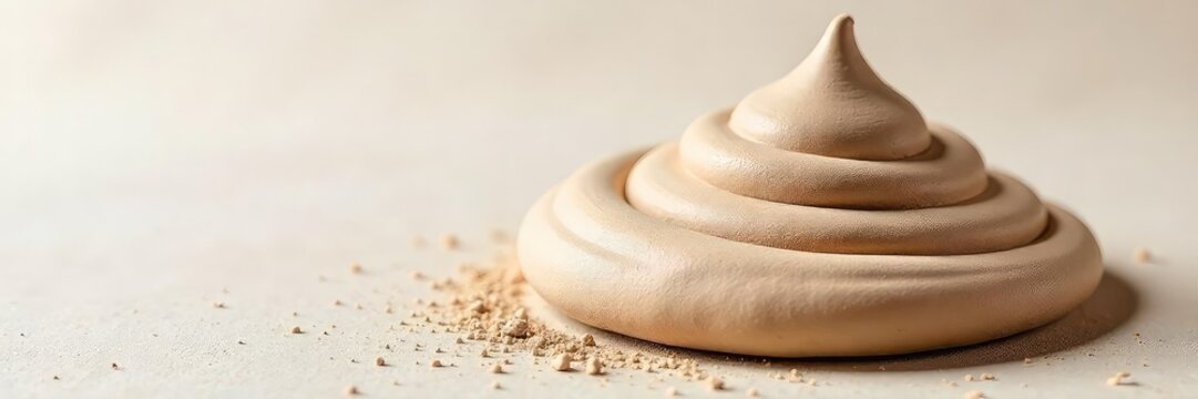 Close-up shot of smooth, pliable pottery clay ready for shaping on a clean, white surface Ideal for crafting, art, and ceramics projects Shows texture and color variations , art supplies, clay art