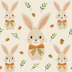 easter bunny seamless pattern