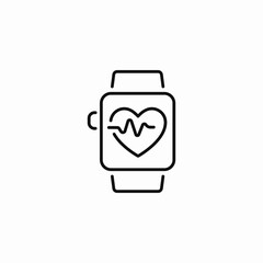 smartwatch heart rate icon sign vector