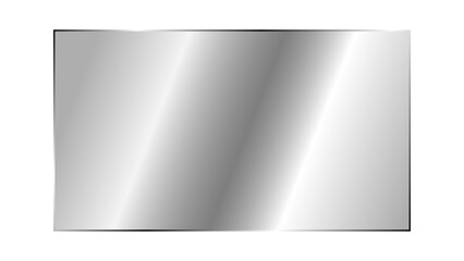 Crystal clear transparent glass panel. Glossy and shiny glass plate with realistic light glare and reflection, suitable for laptop, TV screen or display mockups. Vector illustration.