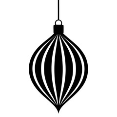 Vector art of elegant christmas ornament isolated on white background, perfect for holiday decorations
