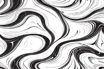 Black and White Marble Ink Texture - Abstract Wavy Pattern for Backgrounds, Prints, and Designs