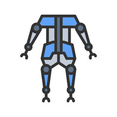 Exoskeleton suit icon vector image. Suitable for mobile apps, web apps and print media.