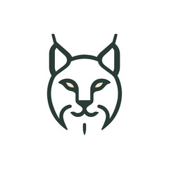 Abstract illustration of a lynx head, showcasing intricate line work and minimalistic design