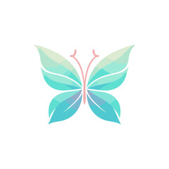 Colorful butterfly illustration with soft gradients, symbolizing transformation and beauty