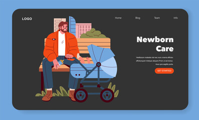 Fathers Day. Flat Vector Illustration