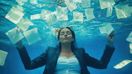 Woman underwater documents