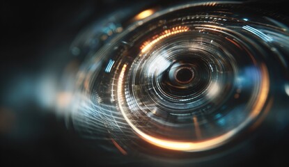 Abstract futuristic eye-like technology