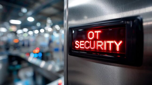 OT security. Operational technology security control panel.