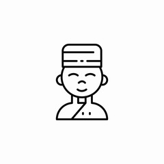 male chef cook icon sign vector