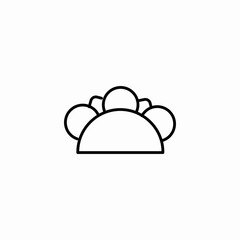 mexican taco shells icon sign vector