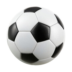 Obraz premium Classic black and white soccer ball with textured panels sport game, Isolated On White, Png Transparent, Cut Out
