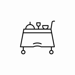 room service cart icon sign vector