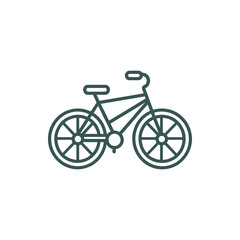 Fototapeta premium Minimalistic illustration of a bicycle on a plain background, ideal for transport-themed designs