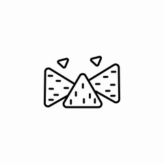 triangle nacho chips icon sign vector