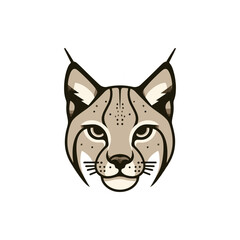 Stylized illustration of a lynx head, showcasing its distinctive features and expression